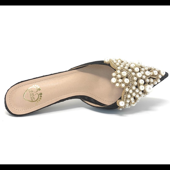 Bella Pearl embellished kitten heels - Picture 5 of 6